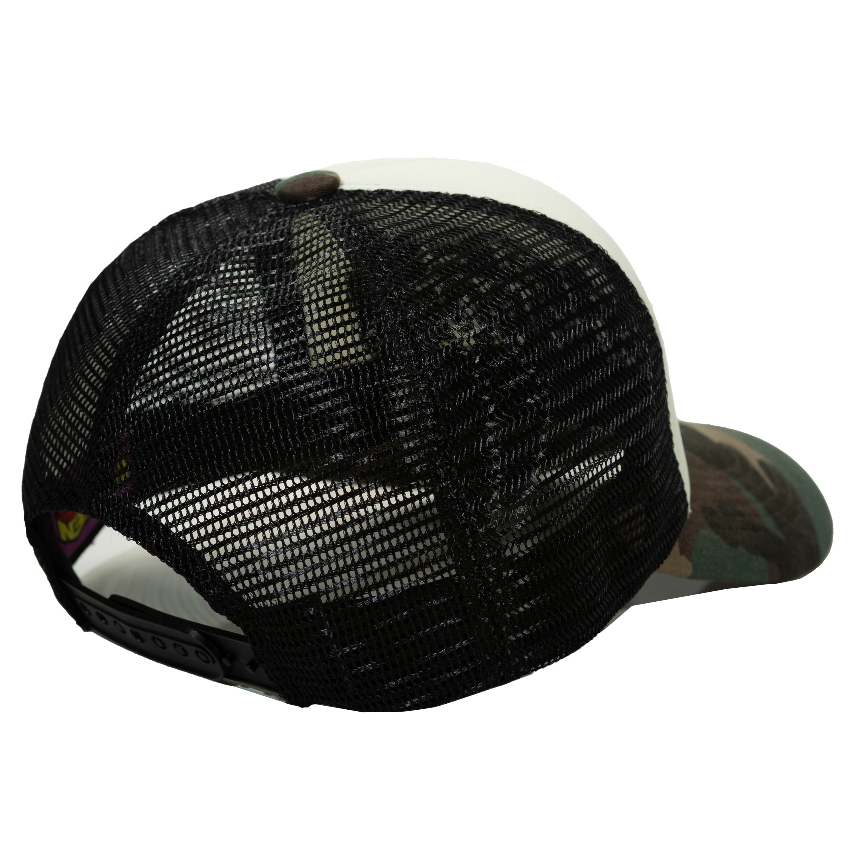 WEIRD LOGO MESH TRUCKER CAP CAMO