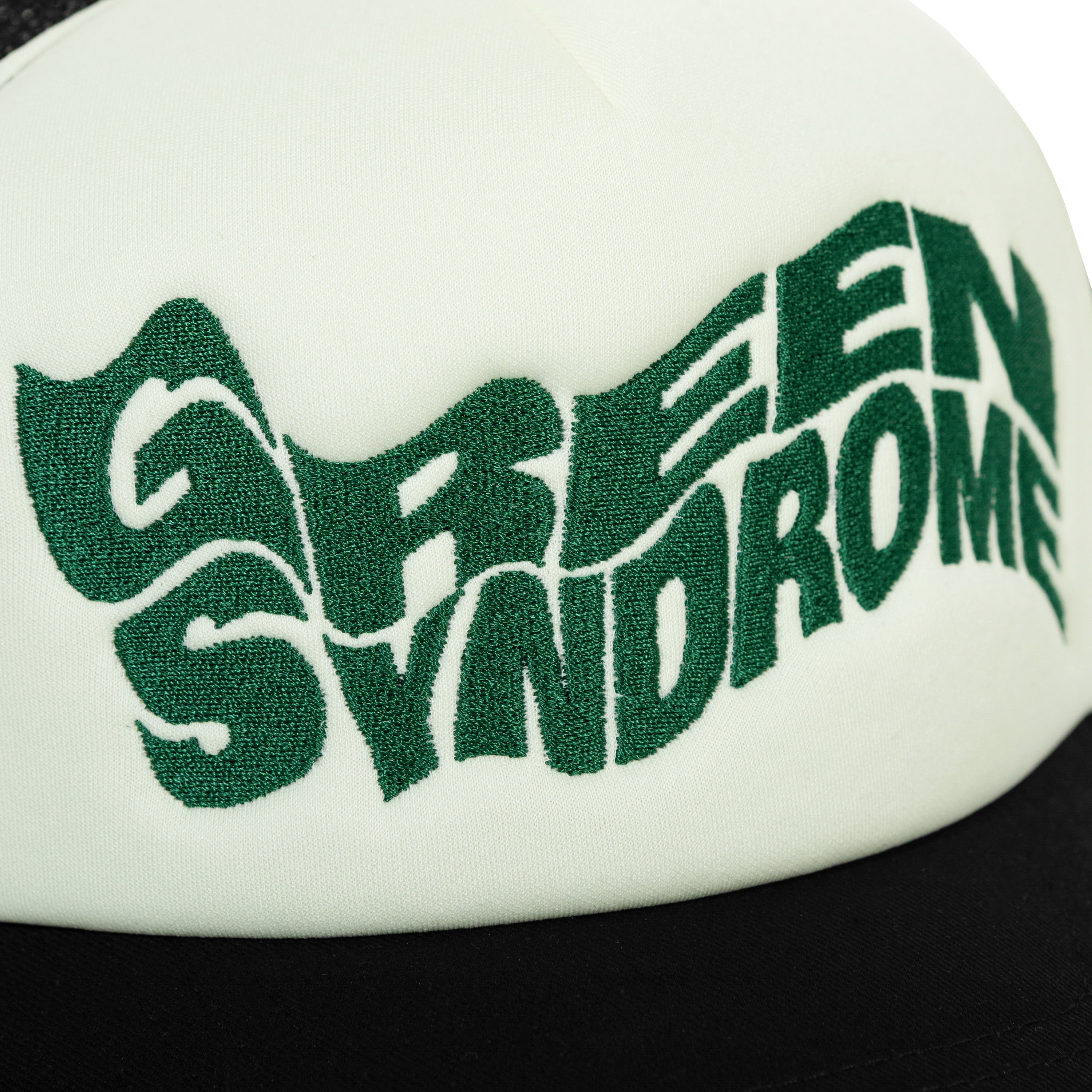 WEIRD LOGO MESH TRUCKER CAP BLACK (GREEN)