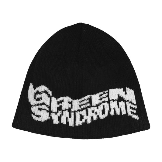 WEIRD LOGO BEANIE BLACK