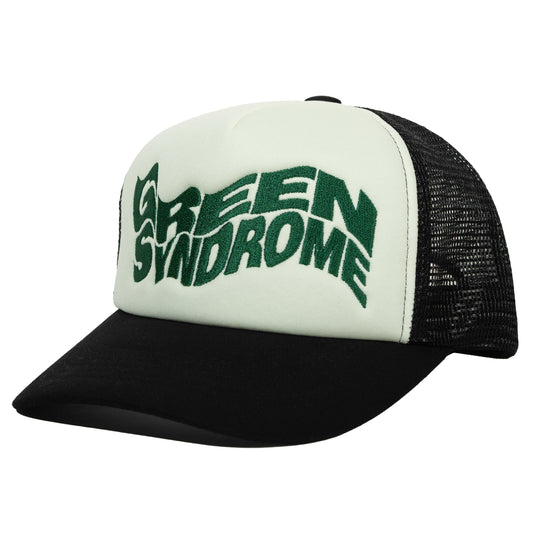 WEIRD LOGO MESH TRUCKER CAP BLACK (GREEN)