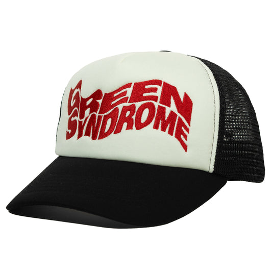 WEIRD LOGO MESH TRUCKER CAP BLACK (RED)