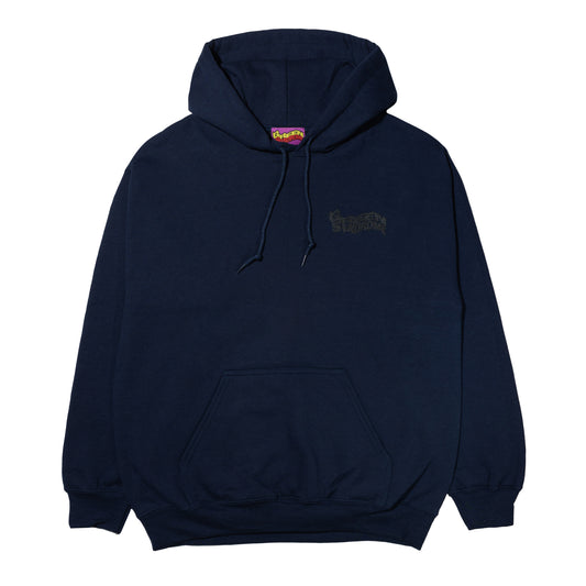 WEIRD LOGO HOODIE NAVY